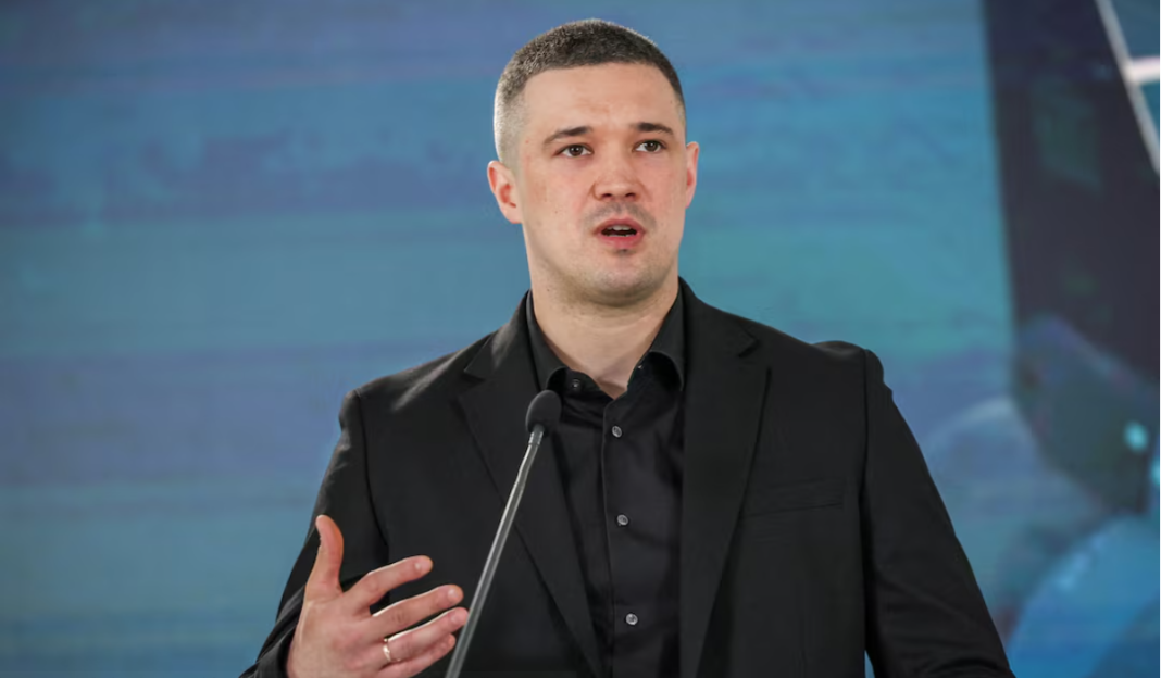 Михайло Федоров під час виступу Михайло Федоров під час роботи міністром оборони України