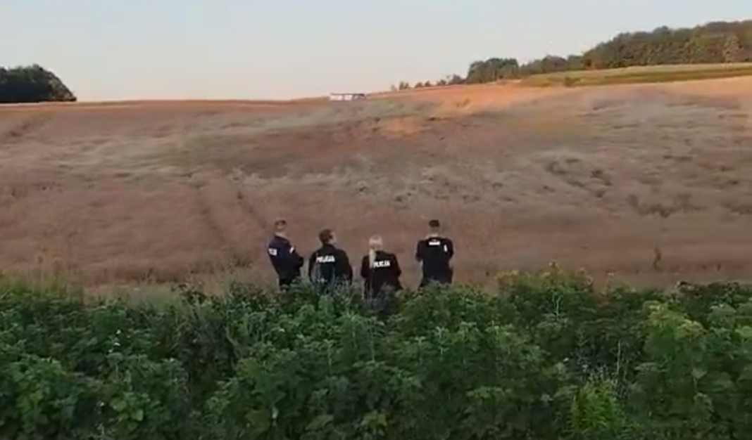 A crater in a field caused by a rocket strike A crater in a field near Tarnava-Kolonia following a rocket strike