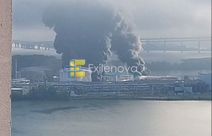 Fire at an oil terminal in St Petersburg following a drone attack. Fire at an oil terminal in St Petersburg following a drone attack.