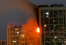Росія завдала комбінованого удару по Києву: місто у вогні Пожежа в житловому комплексі «Славутич» у Києві після російської атаки.