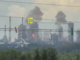 Палає Омський НПЗ: унікальний удар дронів на 3000 км Дим і вогонь на Омському НПЗ після атаки українських дронів.