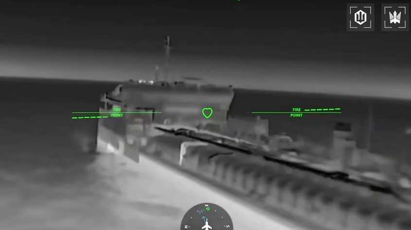Ukraine’s unmanned aerial vehicle forces are striking Russian vessels in the Sea of Azov. Ukraine’s unmanned aerial vehicle forces are striking Russian vessels in the Sea of Azov.