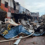 A Philip Morris warehouse was destroyed during the Russian Federation’s attack on Kyiv