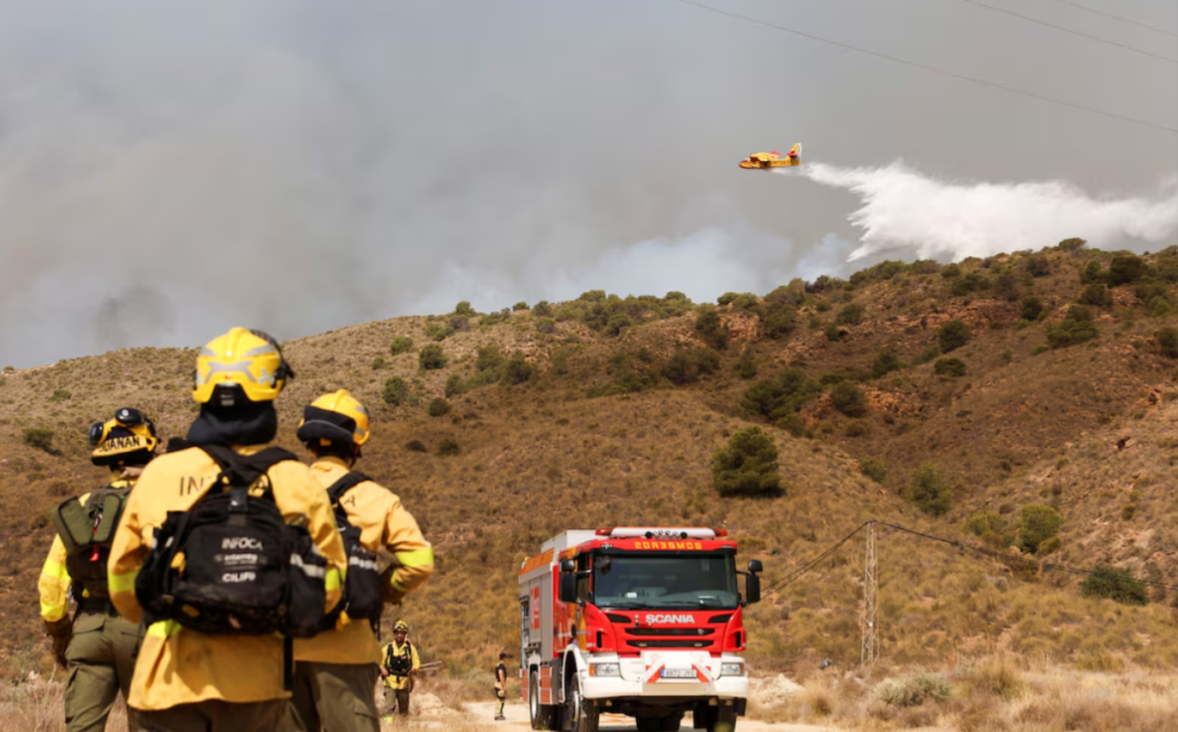 A picture of a forest fire in Spain A picture of a forest fire in Spain