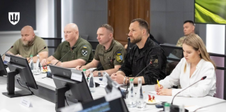 Yevhen Khmara during a meeting with representatives of the US and NATO