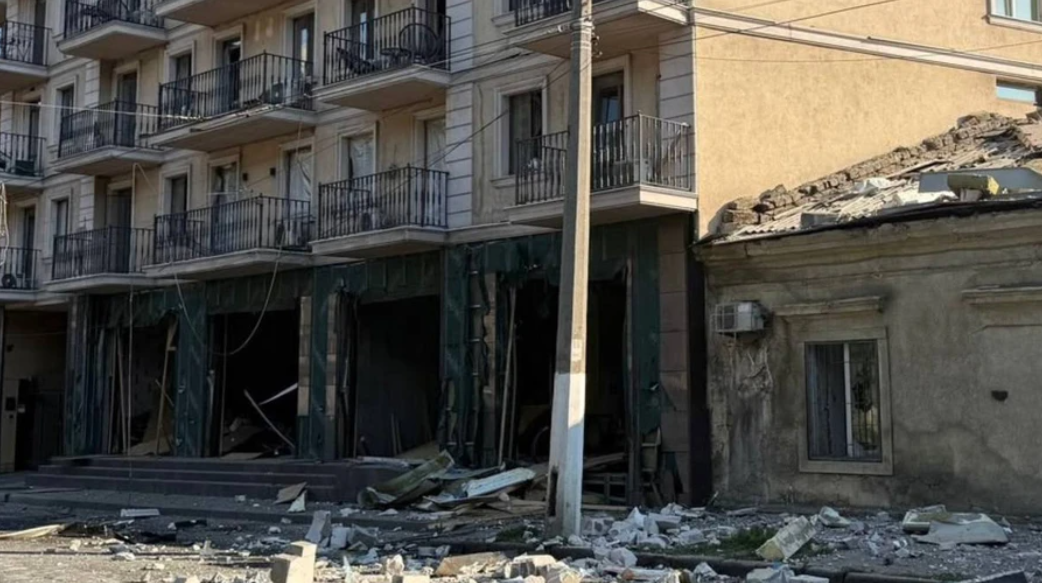 Strike on a building in Odessa A damaged residential building in Odesa following a Russian missile and drone attack