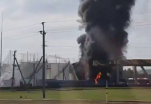 The SBU carried out simultaneous strikes against five targets in Russia and Crimea Tank farm at an industrial site