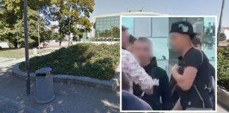 Побиття українця у Вроцлаві: група підлітків жорстоко затакувала 19-річного юнака через мову Скриншот із камер відеоспостереження з обличчями підлітків на тлі парку Слодівського острова у Вроцлаві.