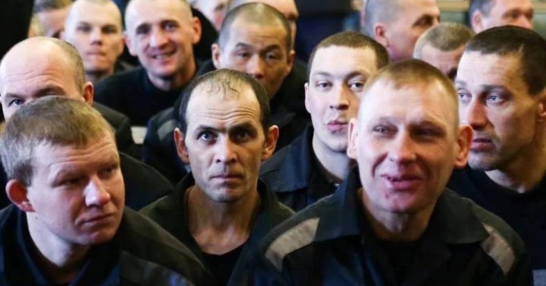 People convicted in the Russian Federation Prisoners in a Russian penal colony during roll call
