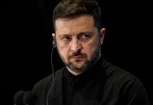 Zelenskyy visited the site of the attack on a residential building in Kyiv Ukrainian President Volodymyr Zelenskyy at the scene of the strike on a high-rise building in Kyiv.
