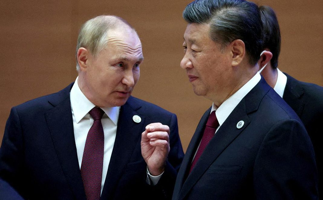 Ptsin and SI Putin and Xi Jinping during their meeting