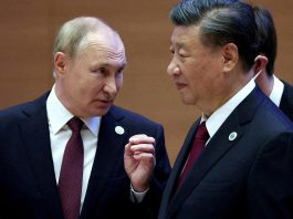 Путін та Сі Цінпін під час зустрічі
