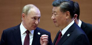 Путін та Сі Цінпін під час зустрічі