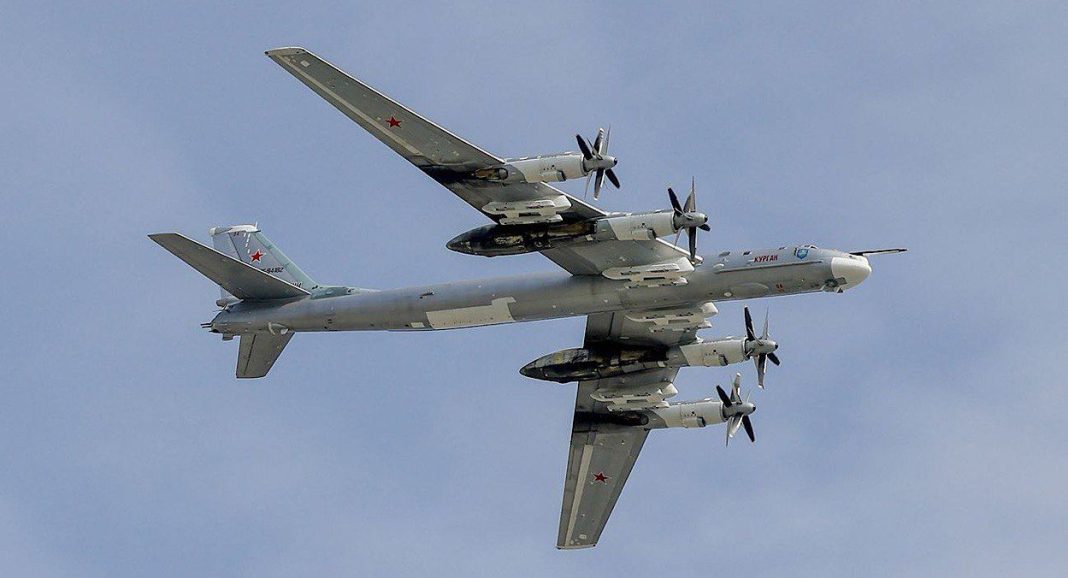 A Tu-95 MS in the sky