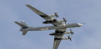 A Tu-95 MS in the sky