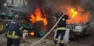 Ворожі дрони атакували підприємства на Чернігівщині Ворожі дрони атакували підприємства на Чернігівщині, наслідки руйнувань.