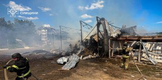 Sumy region under fire: Russian UAVs are attacking civilian targets Fire involving civilian transport in Sumy caused by drone attacks.