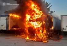 More than 10 cars were burnt out following Russian attacks on the Dnipropetrovsk region Fire in the Dnipropetrovsk region caused by shelling by the Russian Federation