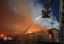 Russia has attacked Kyiv again: people have been injured, and warehouses and administrative buildings are on fire Fire in the Svyatoshynskyi district of Kyiv following a missile strike
