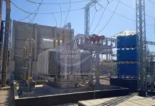 Електропідстанція Мойнаки в Євпаторії після удару.