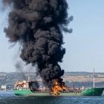 Drone attack on civilian vessels in Taganrog Bay