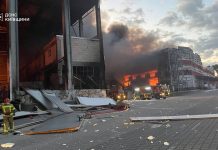 A Russian strike destroyed the AMTEL logistics complex in the Kyiv region The aftermath of the Russian strike on the logistics complex in the Kyiv region