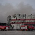 На Київщині завершили ліквідацію масштабної пожежі після атаки РФ