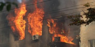 A jet-powered drone attacked the TCC in Chernihiv: several floors have been destroyed Fire at the TCC building in Chernihiv following a strike by a rocket-powered drone