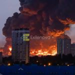 A Wildberries warehouse is on fire again in Russia following a drone attack