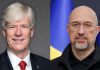 Денис Шмигаль під час онлайн-зустрічі з Тімом Ходжсоном