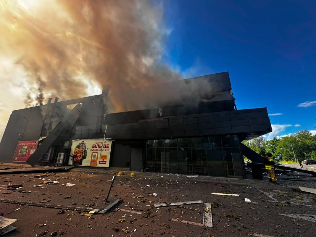 photo_26 July 2026_16:48:07 The aftermath of a Russian drone strike on the ATB supermarket in Chernihiv