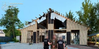 Servicemen at a building site