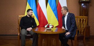 Володимир Зеленський і Дональд Туск під час зустрічі в Любліні