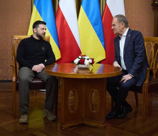 Володимир Зеленський і Дональд Туск під час зустрічі в Любліні