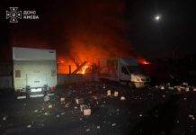Attack on Kyiv: one dead, two injured and fires in various districts The aftermath of the Russian attack on Kyiv in the Sviatoshynskyi district