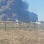 Дрони атакували район порту Тамань: у промисловій зоні спалахнула пожежа