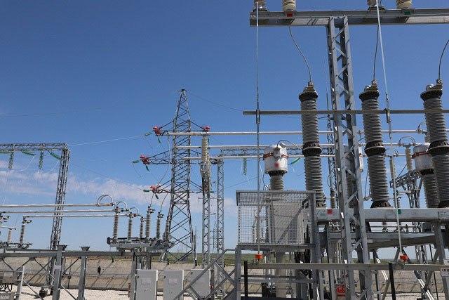 Fire at an electrical substation in Feodosia. Fire at an electrical substation in Feodosia.