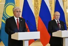 Президент Казахстану Касим-Жомарт Токаєв і Володимир Путін