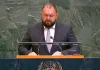 Генерал Артем Бондаренко представив стратегію протидії тероризму в ООН Генерал Артем Бондаренко під час виступу в ООН про тероризм росії.