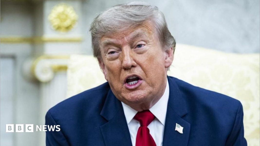 Donald Trump during a television interview Donald Trump during a television interview