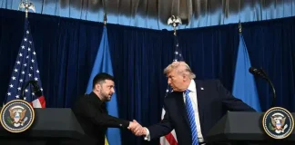 Зеленський та Трамп під час зустрічі