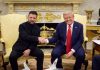 Володимир Зеленський під час зустрічі з Дональдом Трампом у Білому домі