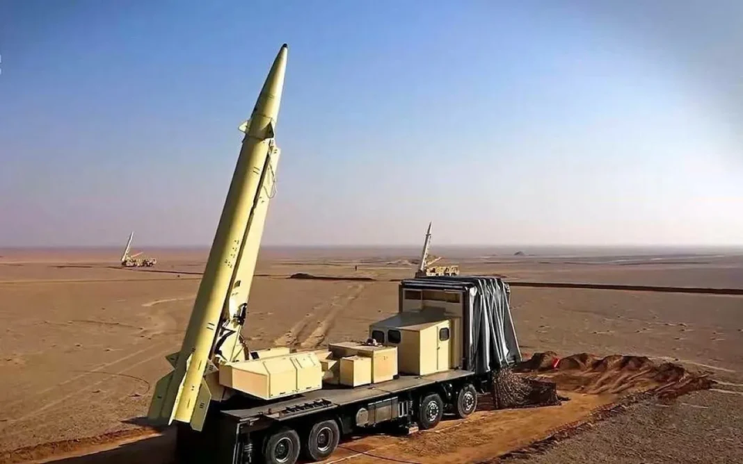 Iranian Zolfaghar ballistic missiles on mobile launchers