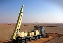Iranian Zolfaghar ballistic missiles on mobile launchers