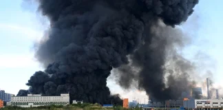Fire at the Wildberries warehouse