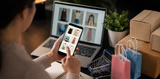 Online sales via social media and online shops