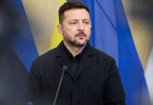 Volodymyr Zelenskyy during an official speech