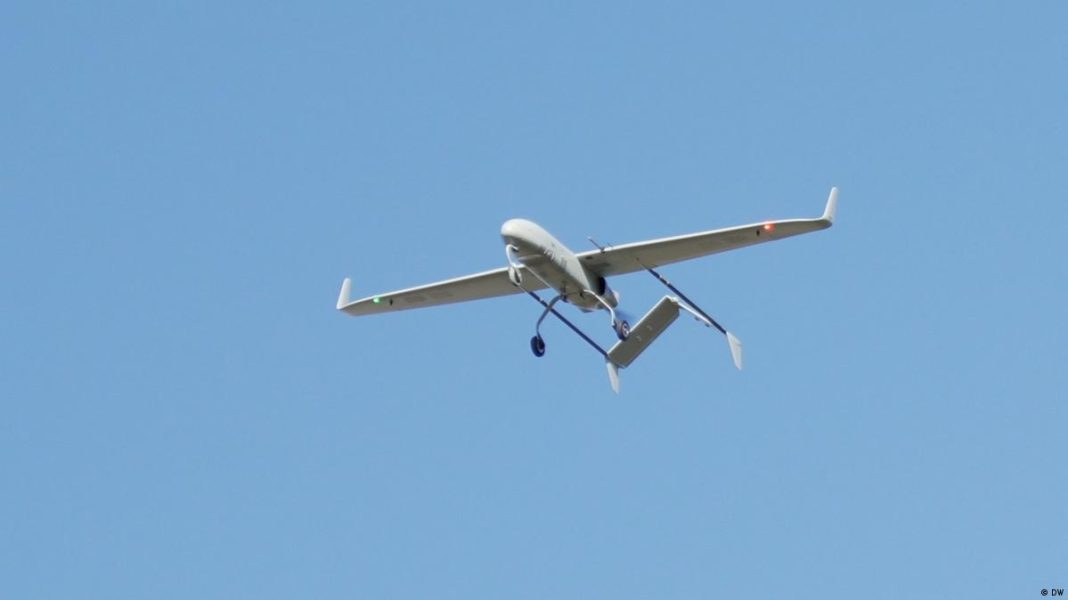 A drone in the sky
