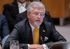 Andriy Melnyk, Ukraine’s Permanent Representative to the UN, at a meeting of the UN Security Council