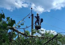 Після негоди на Київщині без світла залишаються понад 18 тисяч сімей Працівники ліквідовують наслідки негоди на Київщині